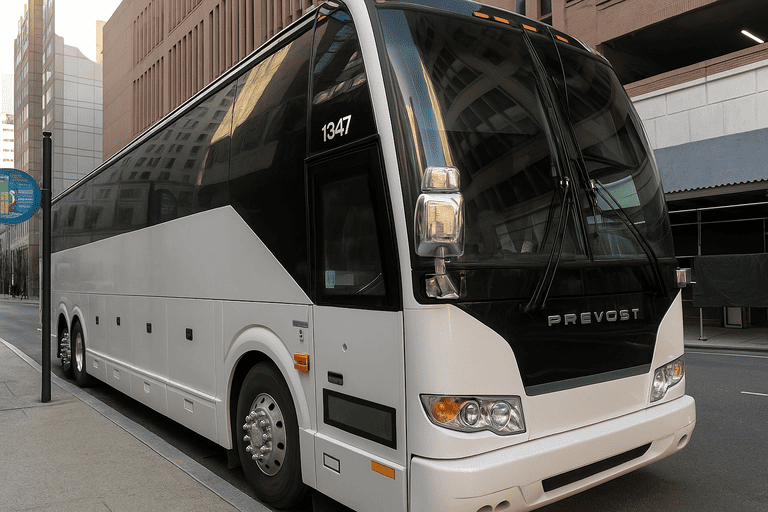 a Charter Bus Rental Farmington Hills coach bus